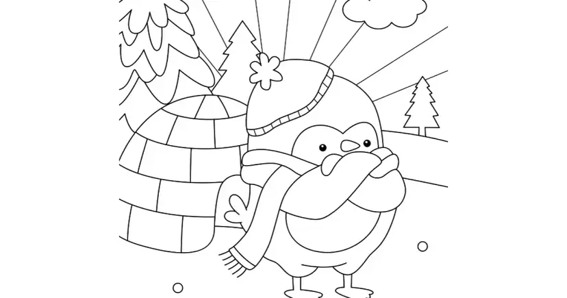 Kolorowanka pingwin – darmowe szablony do zabawy dla dzieci