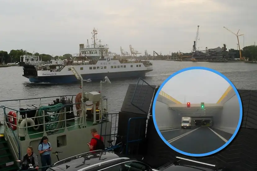 Ile aut na promach w Świnoujściu? Bielik i Karsibór po tunelu