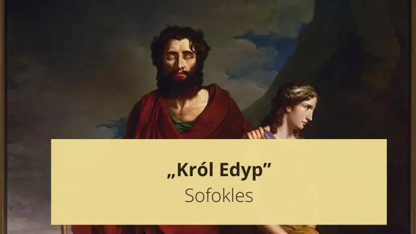 Mit o Edypie streszczenie: malowidło przedstawia Edypa i Antygonę.