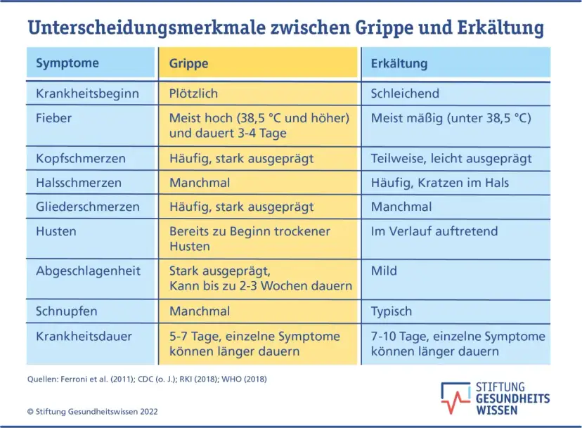Grippaler Infekt: Symptome erkennen & von Grippe unterscheiden