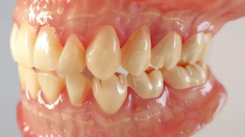 Model szczęki z zębami, pokazujący, jak usunąć płytkę nazębną.