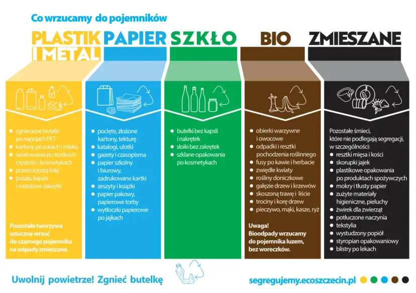 Co wrzucać do śmieci zmieszanych? Ważne zasady segregacji odpadów