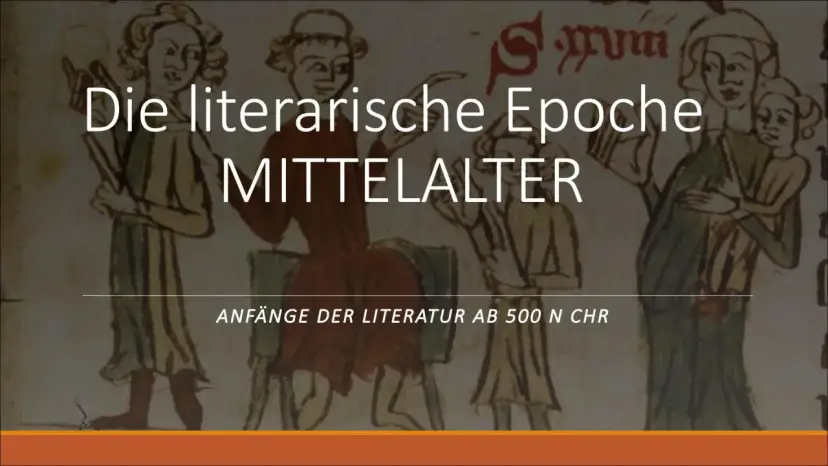 Mittelalterliche Illustration von Menschen, die Texte lesen und schreiben.