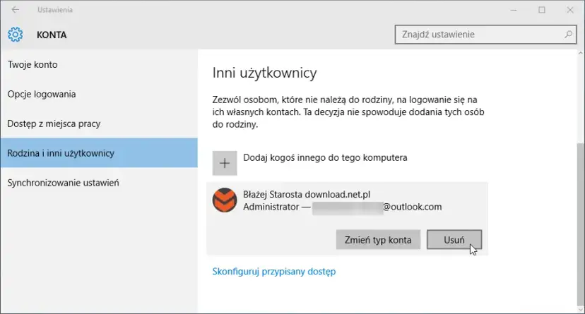 Jak usunąć konto Windows 10 i uniknąć utraty danych użytkownika
