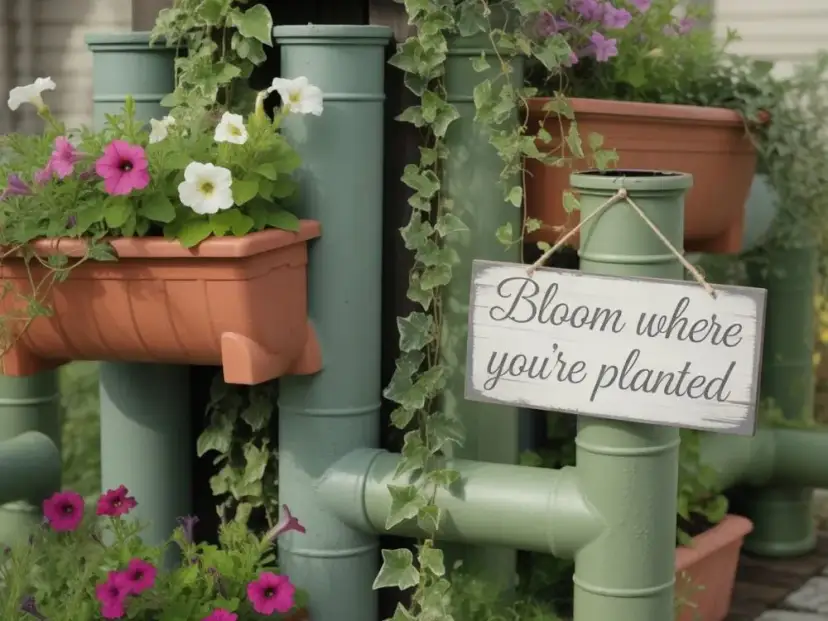 Jak zrobić kwietnik z rur PCV? Tani i prosty ogród DIY krok po kroku.