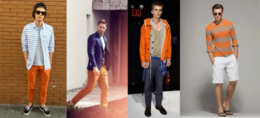 Jakie kolory bluzek najlepiej pasują do pomarańczowych spodni?