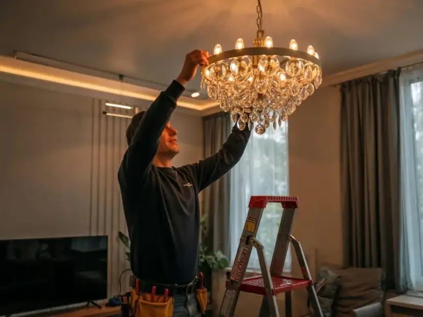 Jak wymienić żyrandol bezpiecznie i skutecznie - krok po kroku