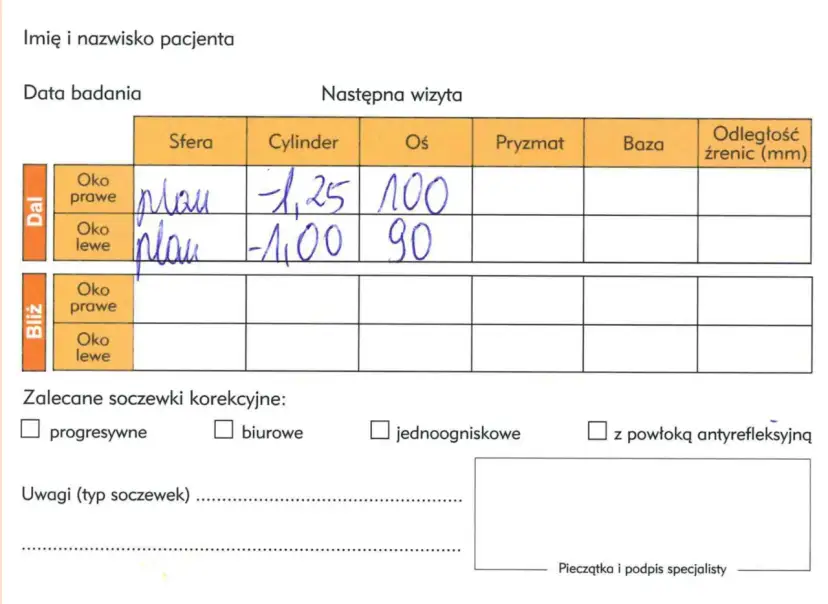 Recepta od okulisty: rozszyfruj ją i zamawiaj okulary online!