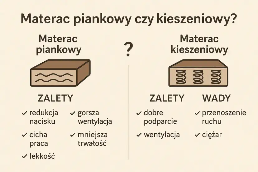 Piankowy vs kieszeniowy: Który materac wybrać? Porównaj i zdecyduj!