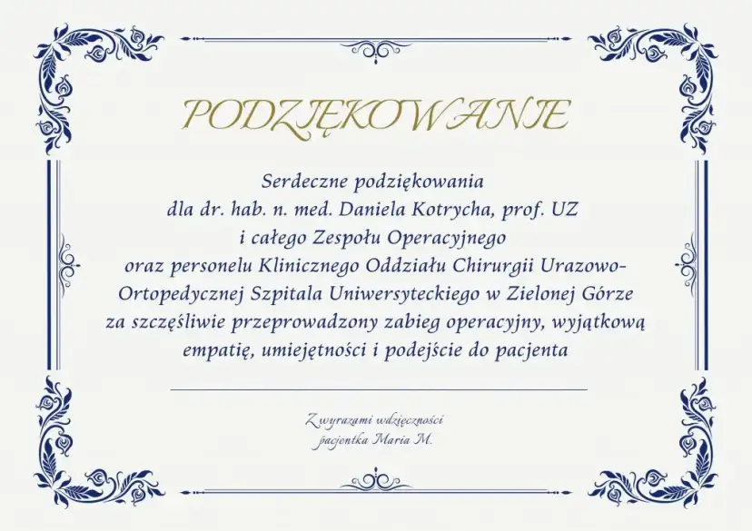 Przygotuj tekst podziękowania dla osoby, która została zaproszona i zaskocz ją