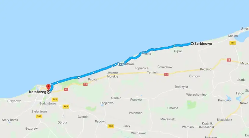 Ile km z Ustronia Morskiego do Kołobrzegu? Sprawdź odległość i trasy