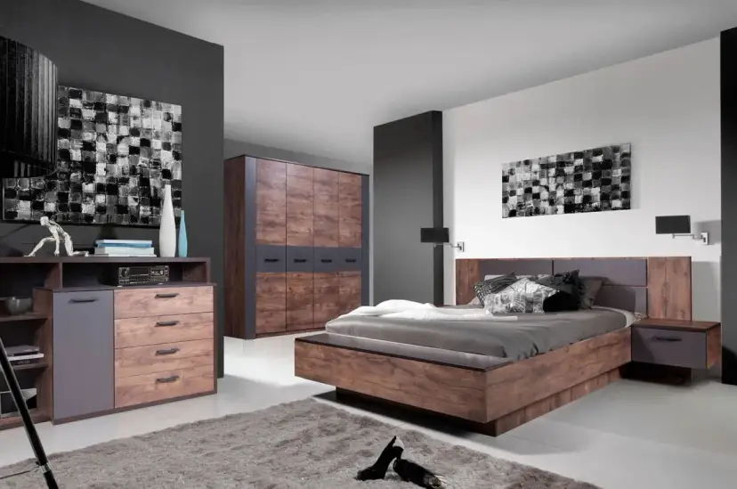 Ciemne meble w sypialni: jaki kolor ścian? Uniknij przytłoczenia!