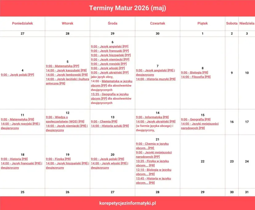 Matura 2026: Ile dni zostało? Daty, harmonogram, jak się przygotować