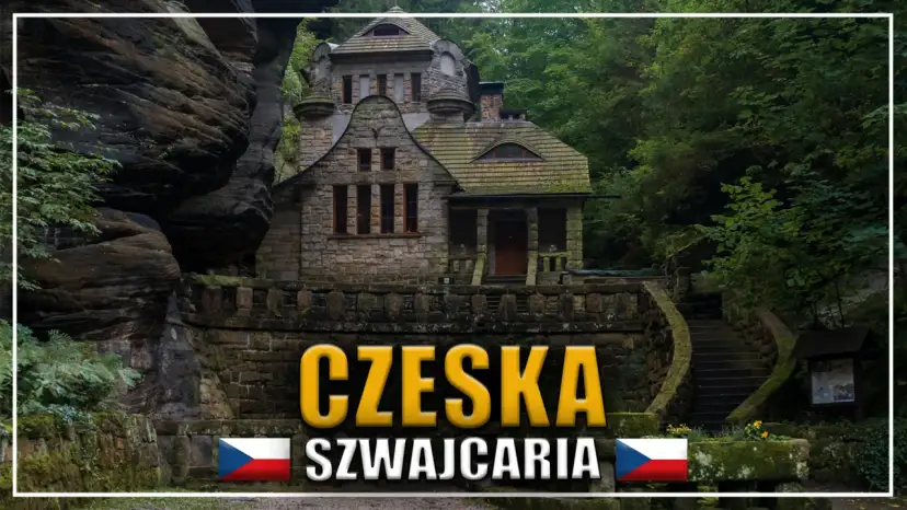 Kamienny zamek w otoczeniu skał i lasu, przypominający baśniową scenerię. To malownicza czeska saksonia, gdzie natura splata się z architekturą.