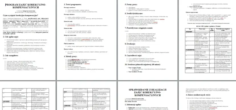 Tematy do dziennika zajęć korekcyjno-kompensacyjnych, które naprawdę działają