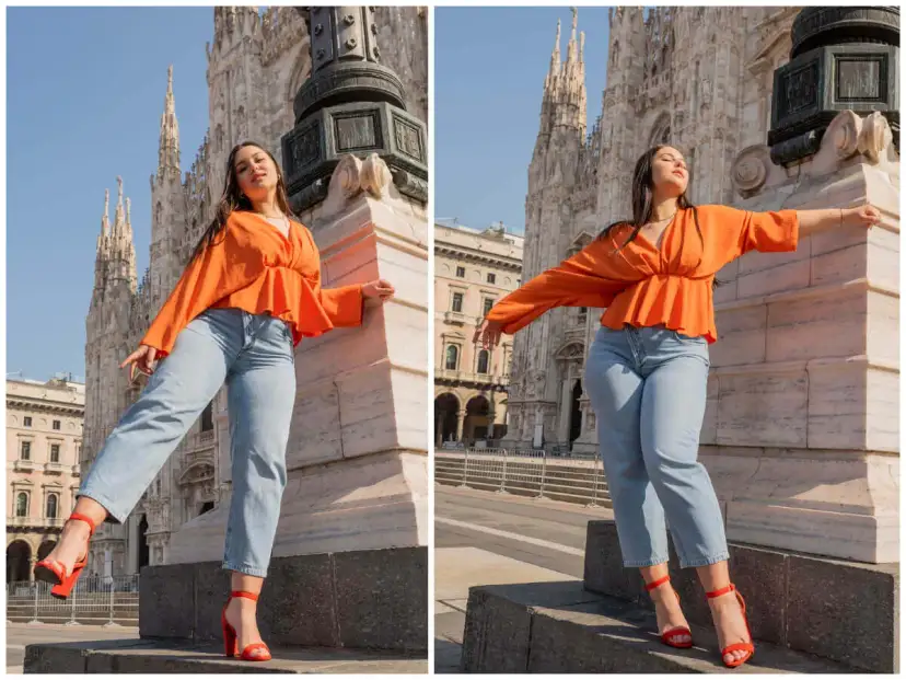 Jakie kolory bluzki do pomarańczowych spodni, by nie wyglądać źle?