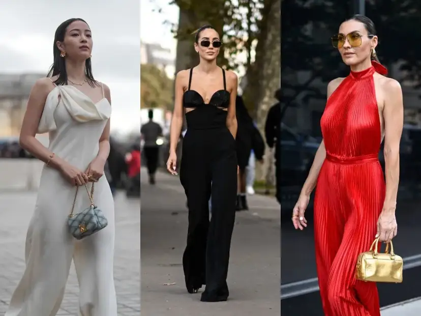 Eleganckie kombinezony: biały, czarny i czerwony. Czy wypada iść w kombinezonie na wesele? Te stylizacje pokazują, że tak!