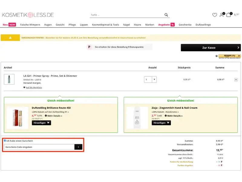 Kosmetik4less Gutschein: Jetzt sparen! Codes, Sale & Bonus-Punkte.