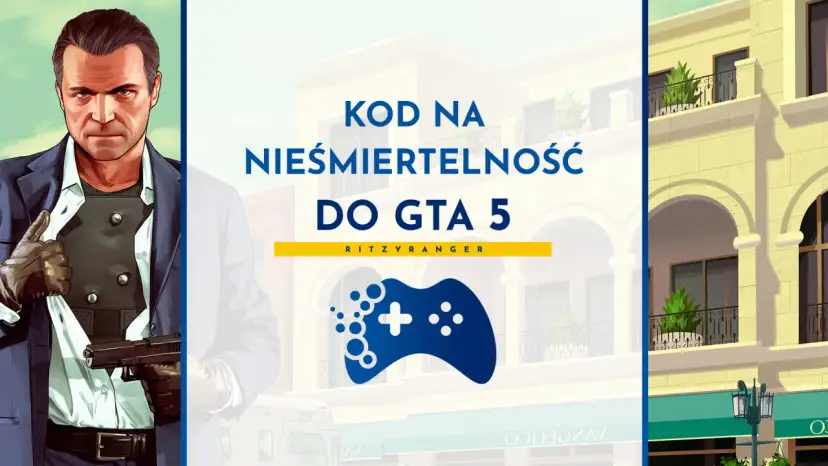 Nieśmiertelność w GTA 5 na PS5? Ten kod to klucz do niekończącej się zabawy! Postać z gry i kontroler.