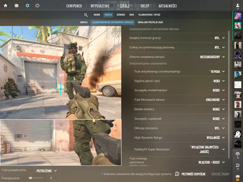 Ustawienia grafiki CS2: obraz, dźwięk, gra. Komenda na fps CS2 w menu zaawansowanych ustawień obrazu.