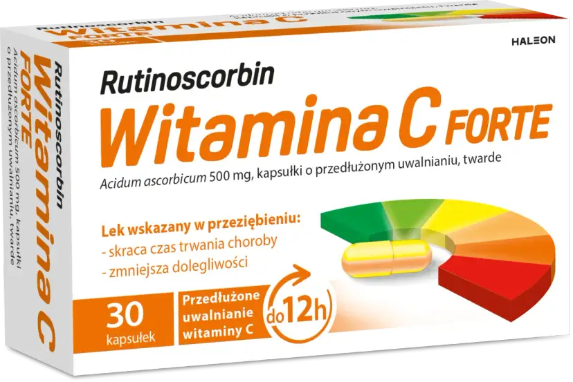 Rutinoscorbin Witamina C Forte, lek wskazany w przeziębieniu, skraca czas choroby i zmniejsza dolegliwości.