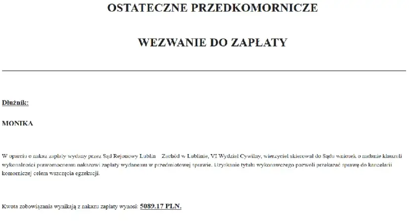 Nakaz zapłaty z e-sądu? Działaj w 14 dni! Uniknij komornika