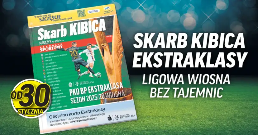 Skarb Kibica Ekstraklasy - magazyn z ligową wiosną bez tajemnic. Od 30 stycznia dostępna oficjalna karta kibica.