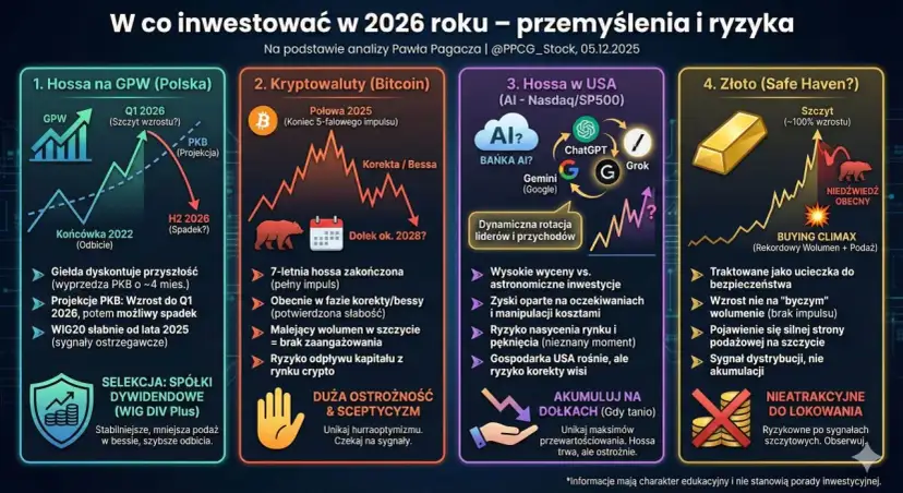 Analiza 2026: Hossa na GPW, Bitcoin, Hossa w USA (AI), Złoto. Gdzie inwestować na giełdzie? Sprawdź prognozy i ryzyka.