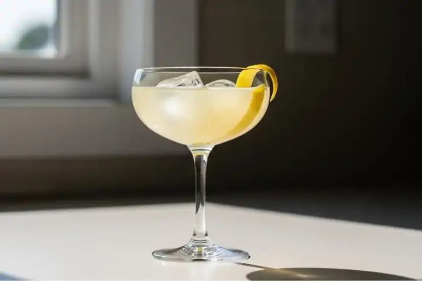 Przepis na drink London Calling: orzeźwiający koktajl z lodem i skórką cytryny, idealny na letnie wieczory.