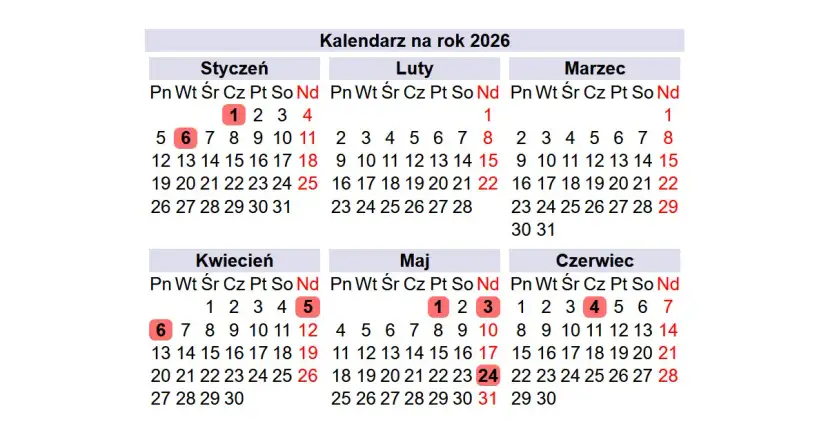 Wakacje 2026 już 27 czerwca! Sprawdź pełny kalendarz dni wolnych