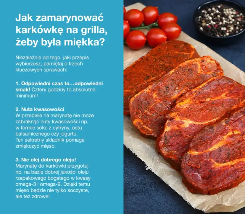 Idealna karkówka z grilla: jak zamarynować, by była soczysta?