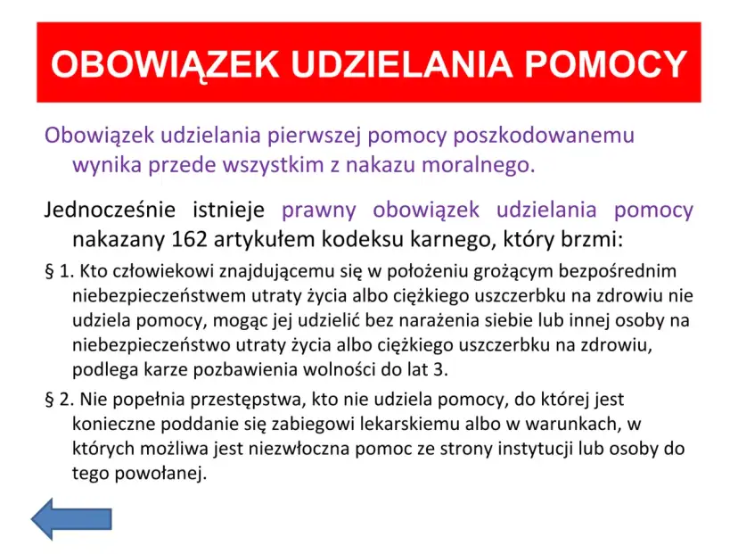 Kto musi znać pierwszą pomoc? Obowiązek prawny i moralny