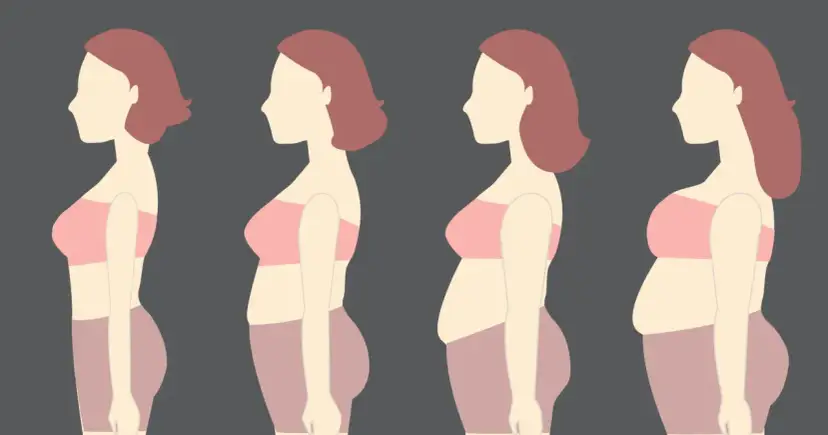 Sylwetki kobiet pokazują różne stopnie wagi. Zastanawiasz się, ile można schudnąć w 3 tyg.?