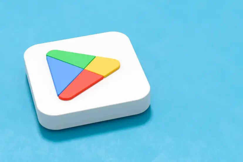 Ikona Sklepu Play na białym tle z niebieskim tłem.
