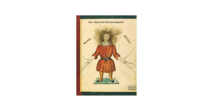 Struwwelpeter mit Schere und Kamm, Illustration aus "Der allererste Struwwelpeter".