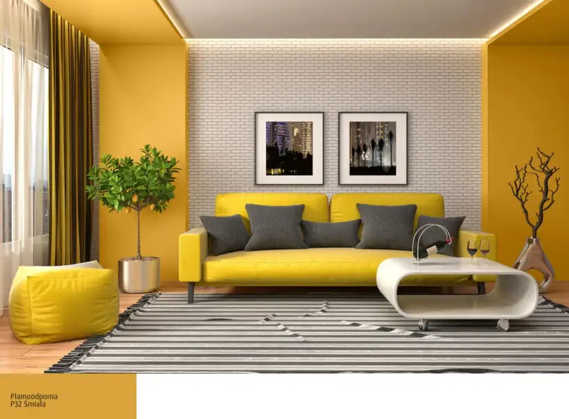 Żółte ściany: Jak łączyć kolory, meble i dodatki?