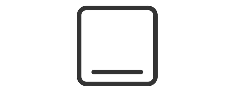 Ikona symbolizująca piekarnik elektryczny. Prostokąt z zaokrąglonymi rogami i poziomą linią na dole.