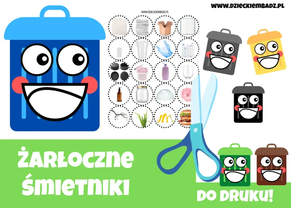 Segregacja śmieci do druku - darmowe etykiety i ściągawki