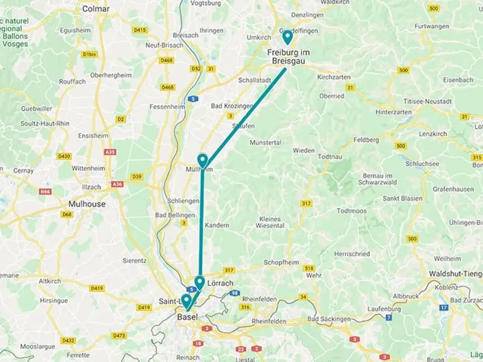 Bazylea, Miluza i Fryburg - jak zaplanować trasę?