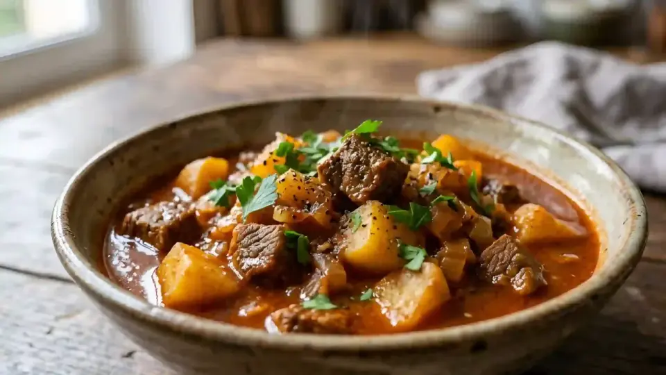 Goulasch de bœuf au paprika, la méthode pour une viande fondante