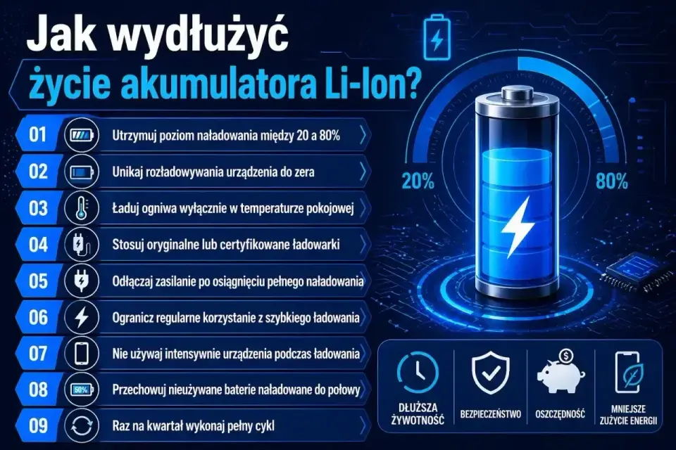 Ładowanie baterii - jak dobrać zasilacz i wydłużyć jej życie