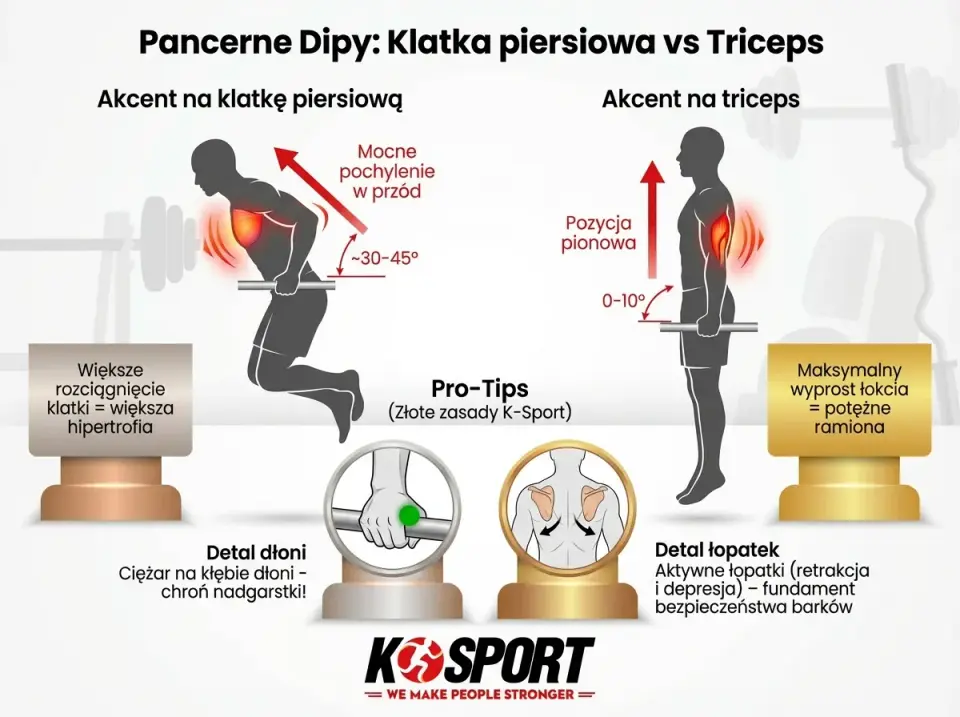 Dipy na poręczach - technika, błędy i skuteczna progresja