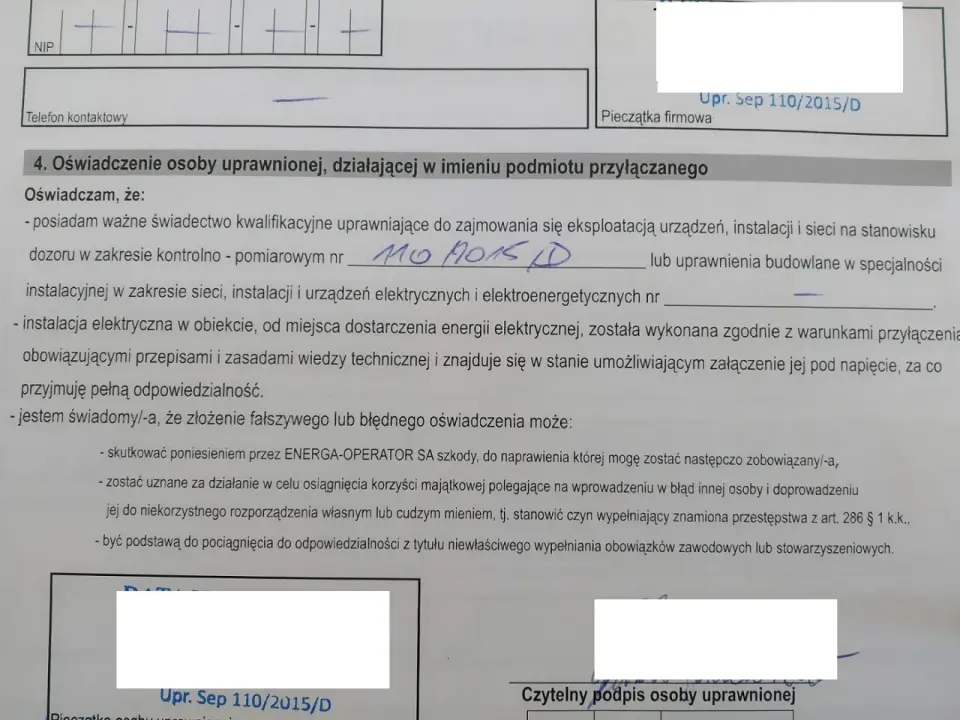 Jak wypełnić oświadczenie o gotowości instalacji krok po kroku