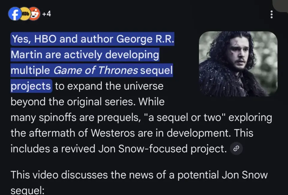 Jon Snow: Prawda o dziedzictwie, zakończenie i anulowany sequel