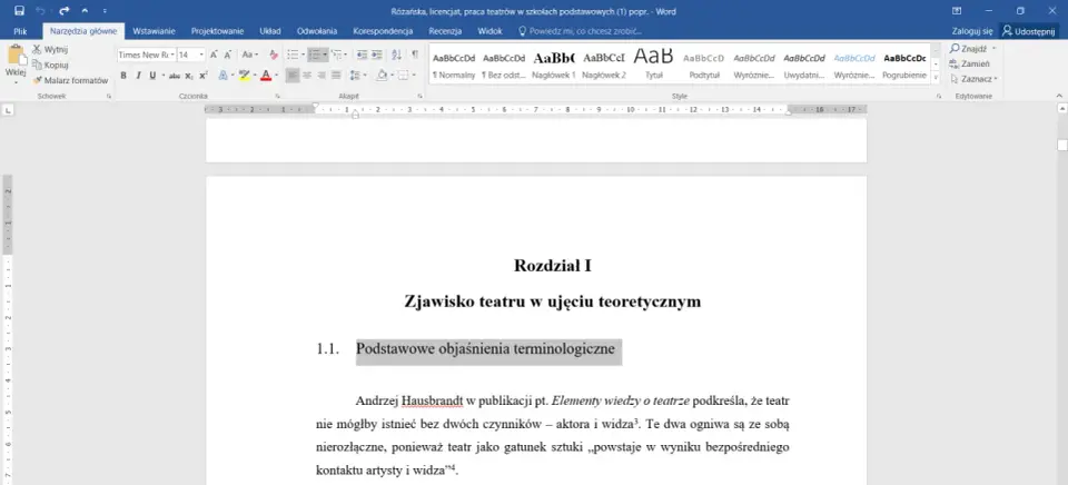 Automatyczny spis treści Word - jak zrobić i naprawić błędy