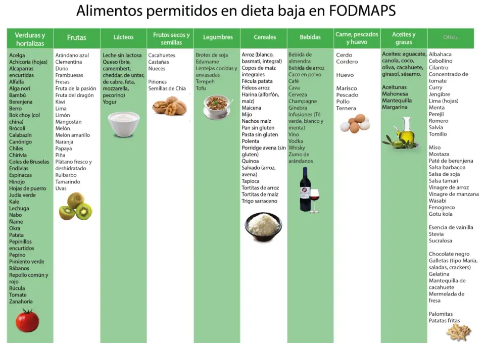 Alimentos FODMAP, cuáles son altos y cómo aplicar la dieta