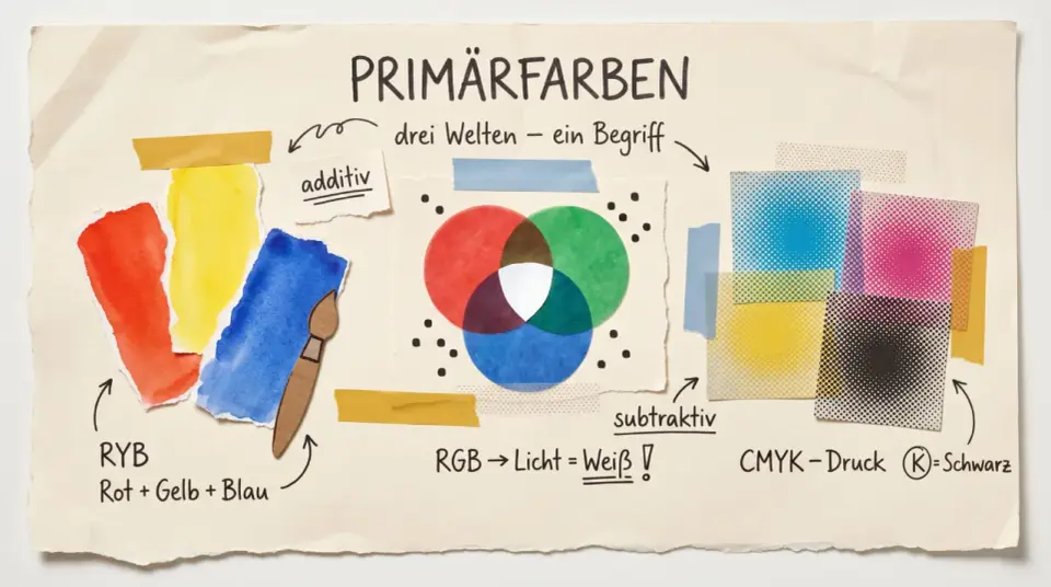 Grundfarben: Wie viele sind es wirklich? RGB, CMYK & RYB