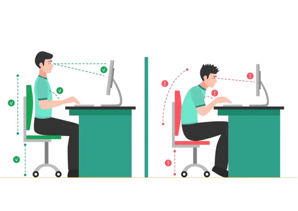 Ergonomia pracy - Ustaw biurko i monitor, by uniknąć bólu