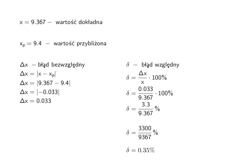 Jak liczyć błąd względny - wzór, przykłady i najczęstsze pułapki